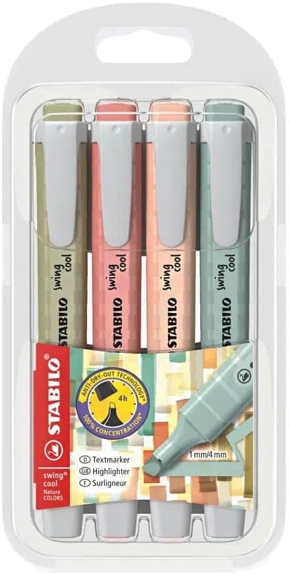 Marcador Stabilo Swing Cool Nature Colors 275/4-09 (4 Cores)