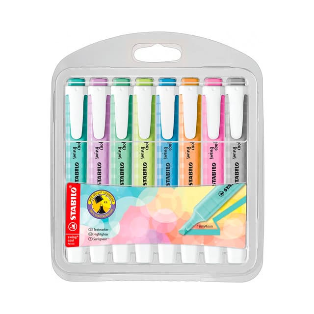 Marcador Stabilo Swing Cool Pastel 8 Unidades