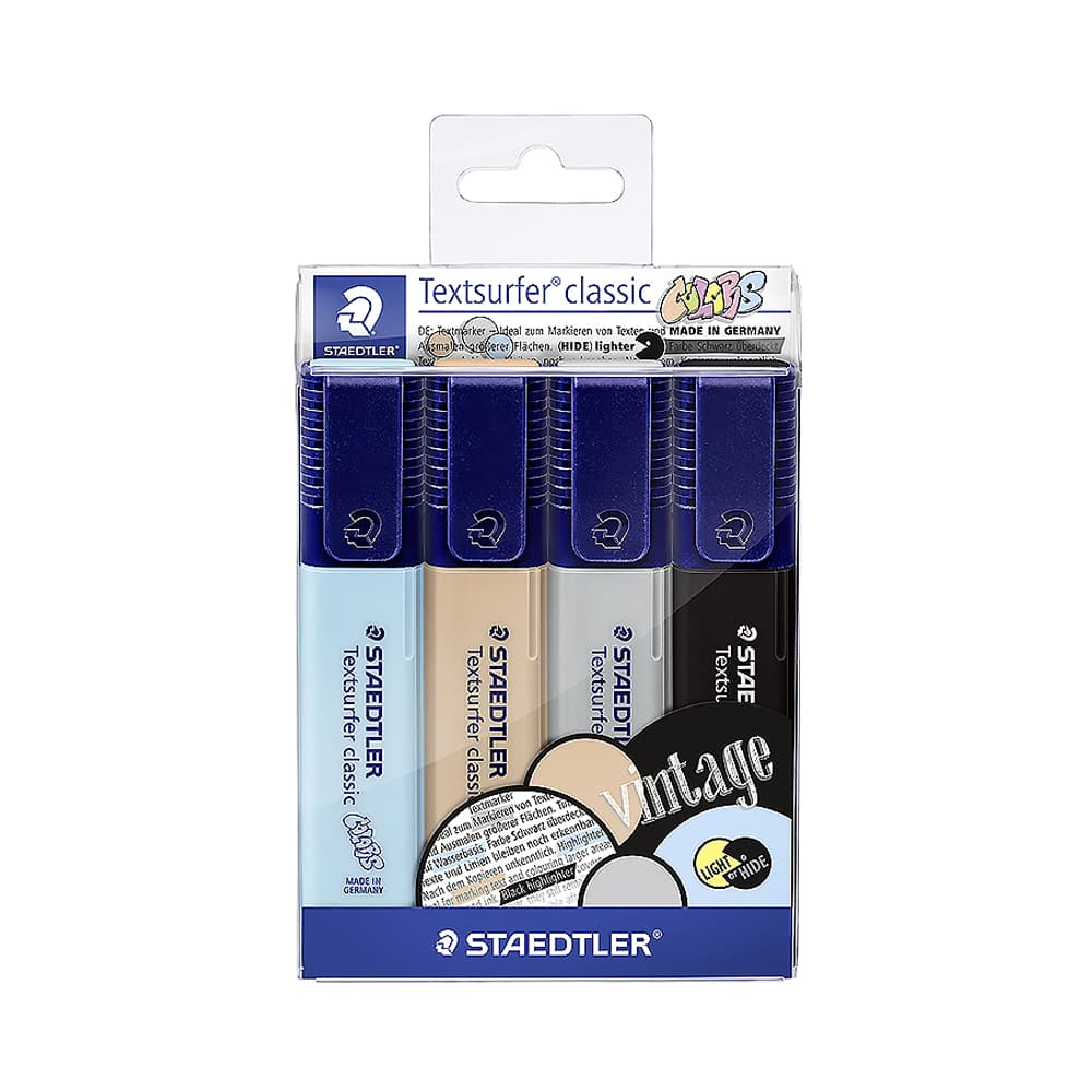Marcadores Staedtler Textsurfer Classic Cores Vintage 4 Unidades