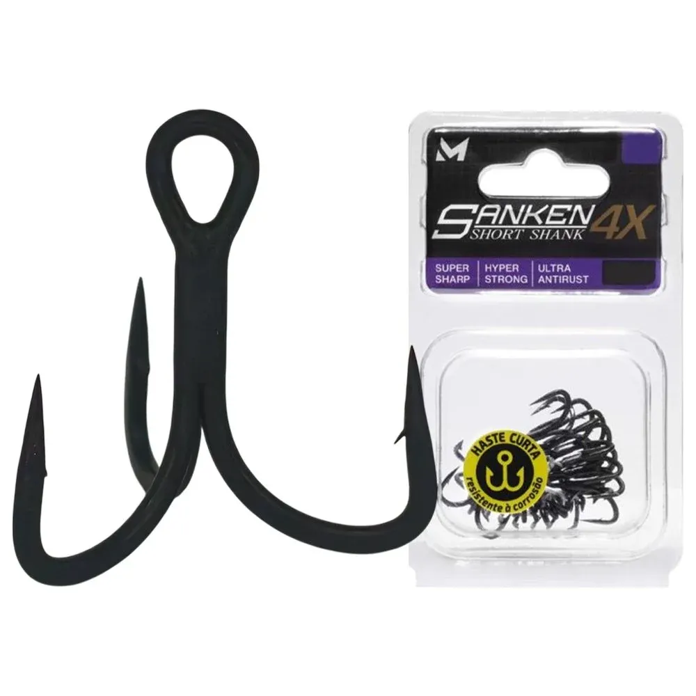 Anzol Marine Sanken Short Shank 4X Tamanho 2 C/12