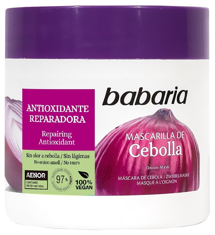 Máscara de Cabelo Babaria Cebola Antioxidante Reparadora 400mL