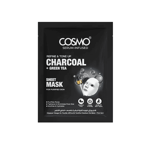 Máscara Facial Cosmo Refine & Tone Up Carvão + Chá Verde