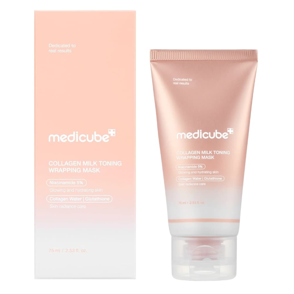 Máscara Facial Medicube Collagen Milk Toning Wrapping 5% Niacinamida 75mL