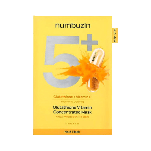 Máscara Facial Numbuzin Nø5 Concentrada com Glutationa e Vitamina C 1 Unidade 27ml