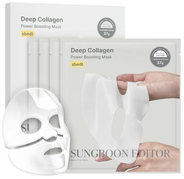 Máscara Facial Sungboon Editor Deep Collagen Power Boosting (37G de 4 Unidades)