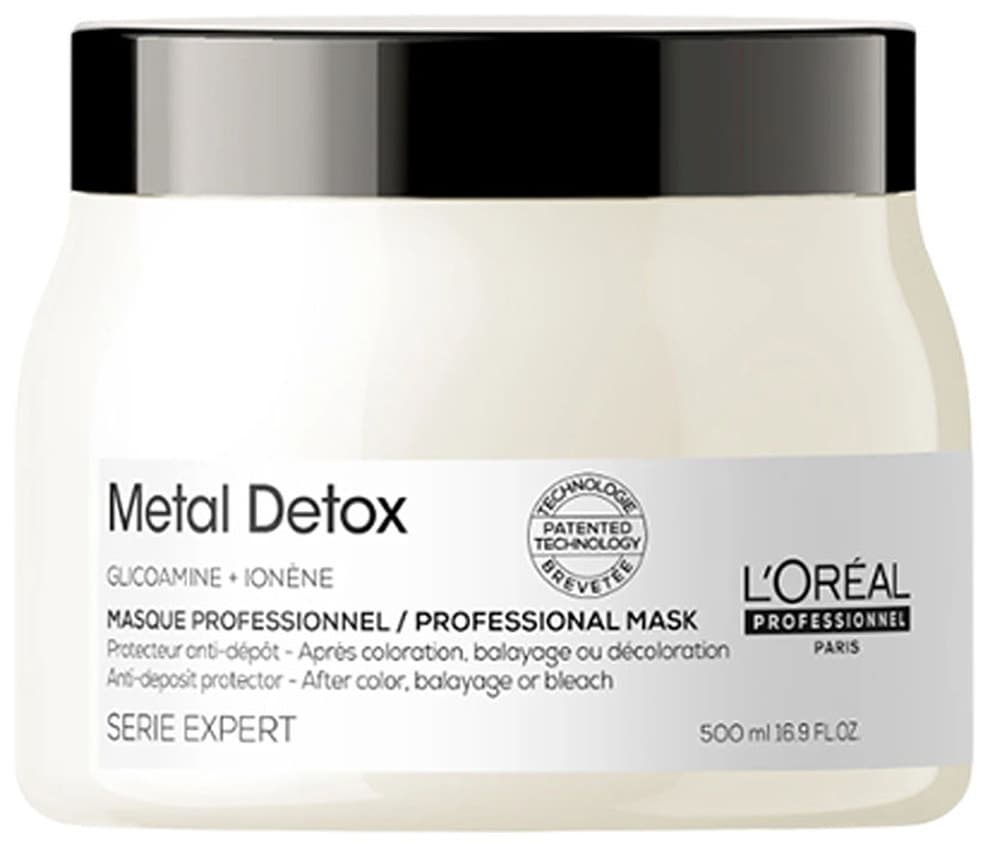 Máscara para Cabelo L'Oréal Serie Expert Metal Detox Glicoamine - 500mL