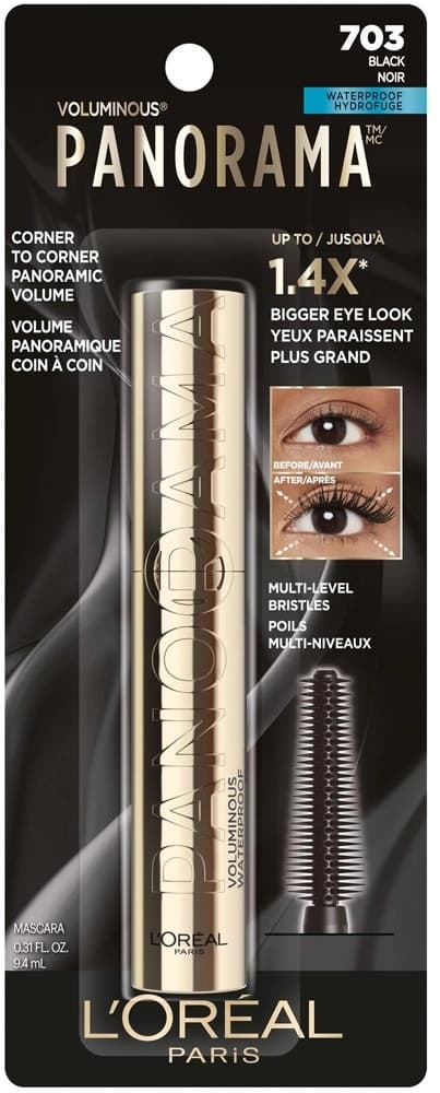 Máscara para Cílios L'Oréal Voluminous Panorama Waterproof 703 Black - 9.4mL