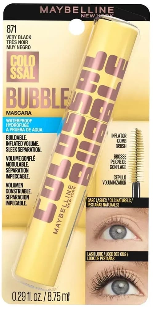 Máscara para Cílios Maybelline Colo Ssal Bubble | Very Black - 8.75mL