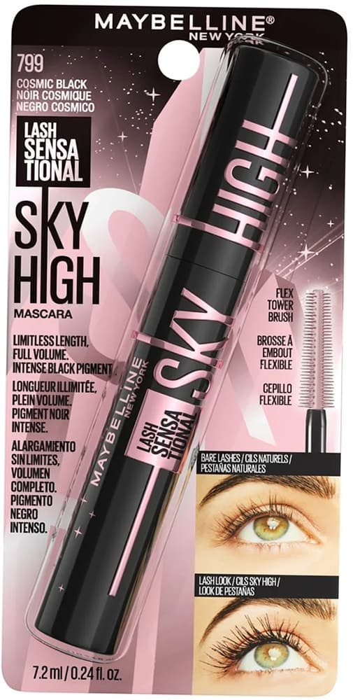 Máscara para Cílios Maybelline Lash Sensational Sky High 799 Black - 7.2mL