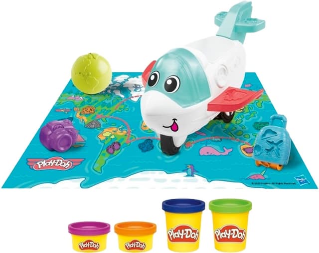 Massa de Modelar Play-Doh Kit Inicial Avião Explorador Hasbro - F8804