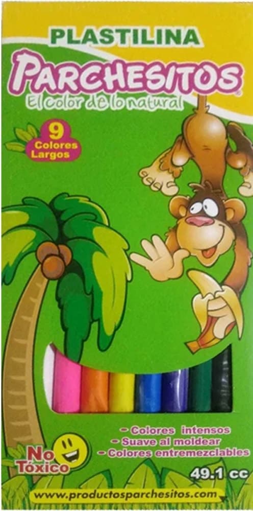 Massa de Modelar Doricolor Parchesitos 9 Cores Largas