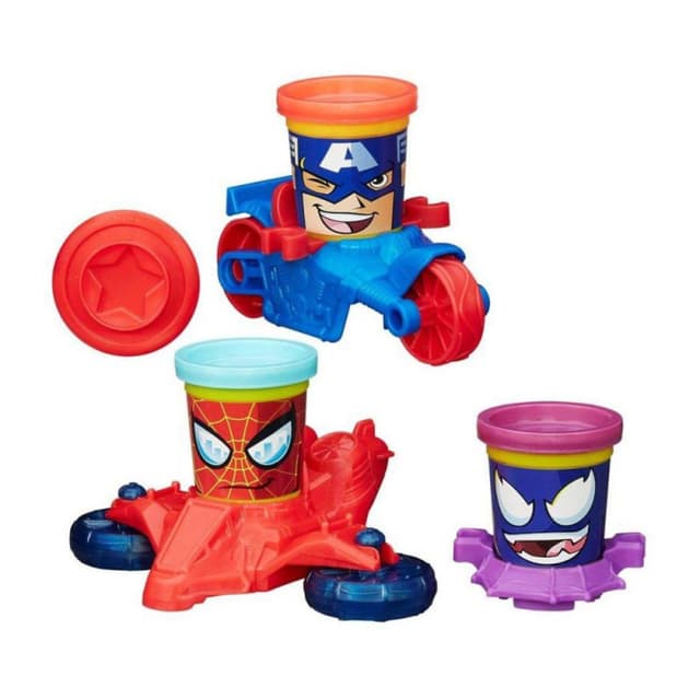 Massa Modelar Hasbro Play-Doh Marvel B0606ccc Can-Heads