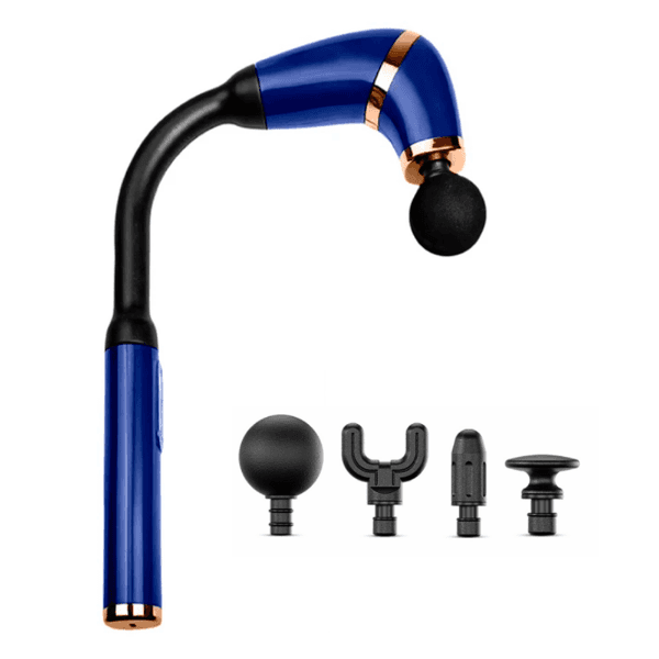 Massageador Elétrico Corporal Muscular Portátil Bld-339 20W Com Acessórios Azul