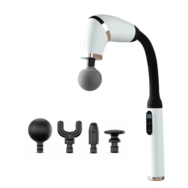 Massageador Elétrico Corporal Muscular Portátil Bld-339 20W com Acessórios Branco