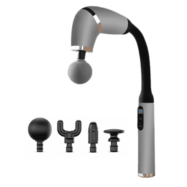 Massageador Elétrico Corporal Muscular Portátil Bld-339 20W com Acessórios Cinza