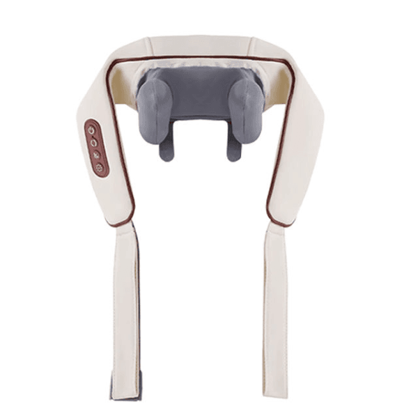 Massageador Eletrico de Pescoço Portatil Neck HJ-188 / 20W / USB - Bege/Marrom