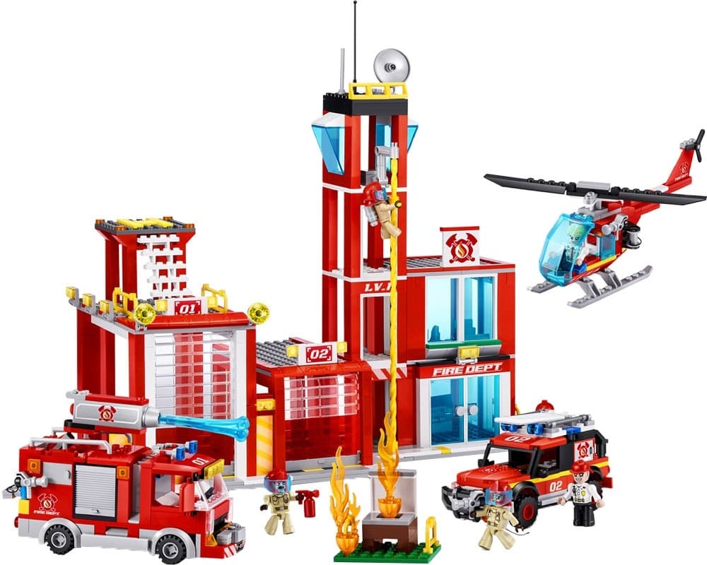 Blocos de Montar Max Fire Station Adventure Zuru 83165 (976 Peças)