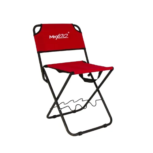 Cadeira Dobrável Maxgo Com Suporte Para Vara Cadeira-12-Ro Vermelho