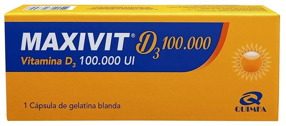 Vitamina D3 Maxivit 1 100.000Ui (1 Cápsula)