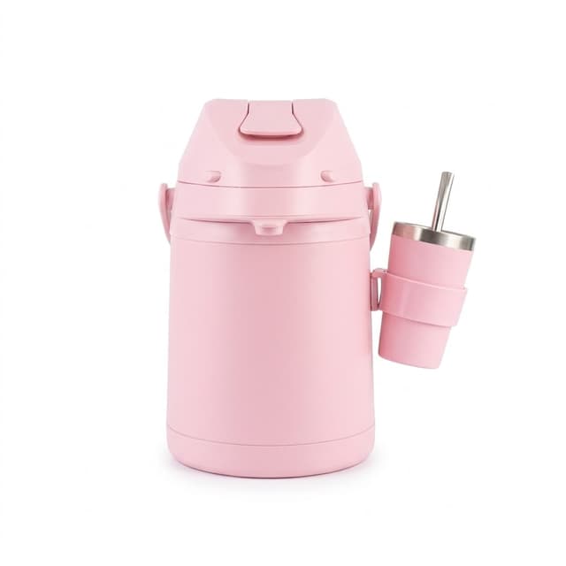 Kit Termo Tereré Maxon Mx 285 C/ Porta Guampa 2500ml Rosa Claro
