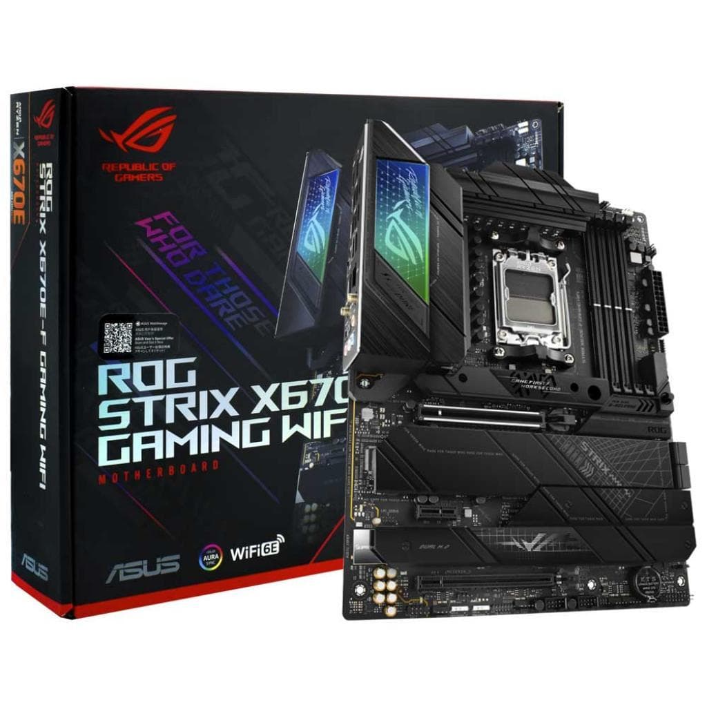Placa-mãe Asus Rog Strix X670E-E Gaming WiFi Amd Am5 DDR5 PCIe 5.0 M.2 Wi-Fi 6E