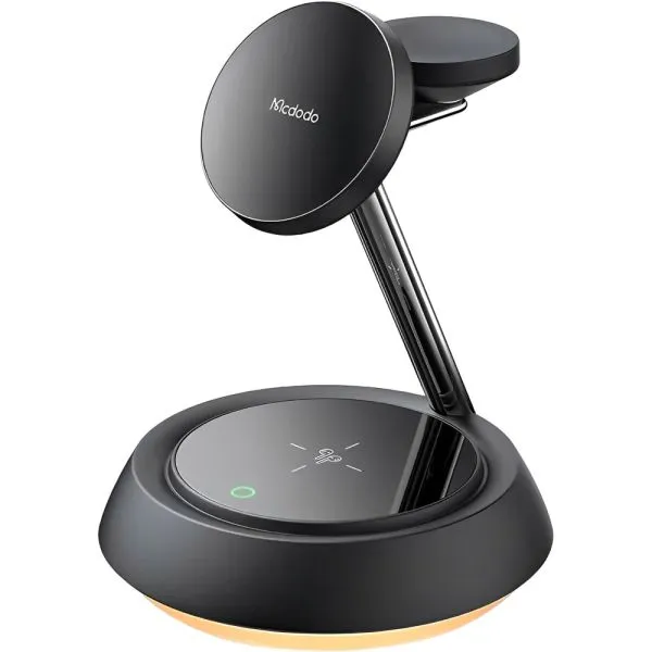 Carregador Wireless Magnético 3 Em 1 15W Mcdodo Ch-495 Cabo USB-C/C Preto