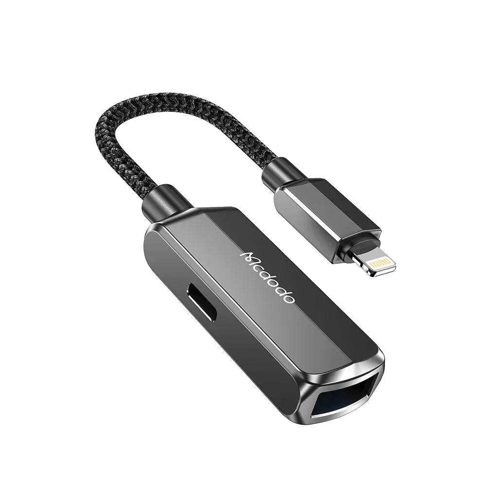 Adaptador Mcdodo 2Em1 Ca-2690 Lightning para USB-A 3.0 Cinza