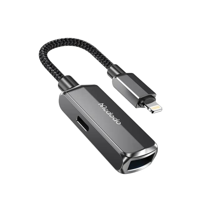 Adaptador Mcdodo 2Em1 Ca-2690 Lightning para USB-A 3.0 Cinza
