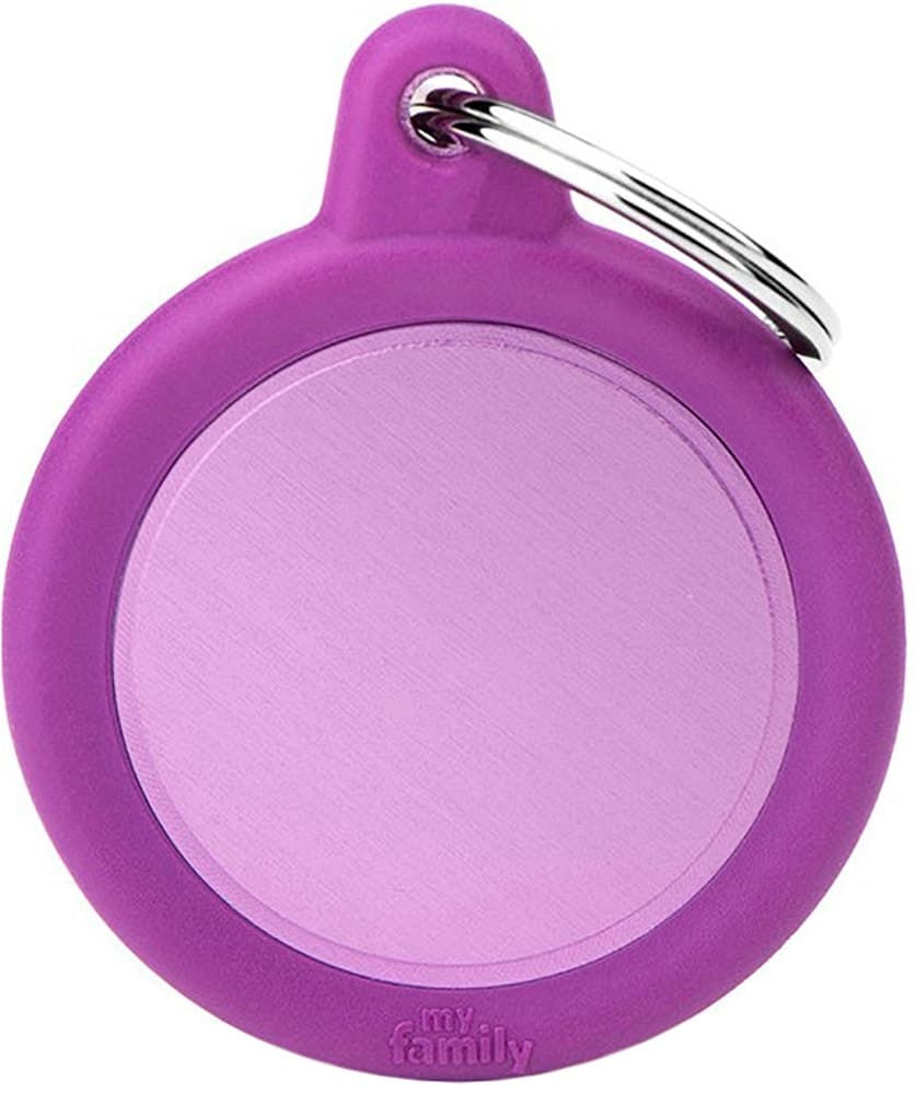 Medalha de Identificação MyFamily Círculo Grande HTA04PURPLE - Roxo