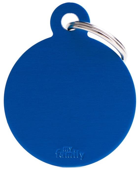 Medalha de Identificação MyFamily Círculo Grande Mfb18 Azul