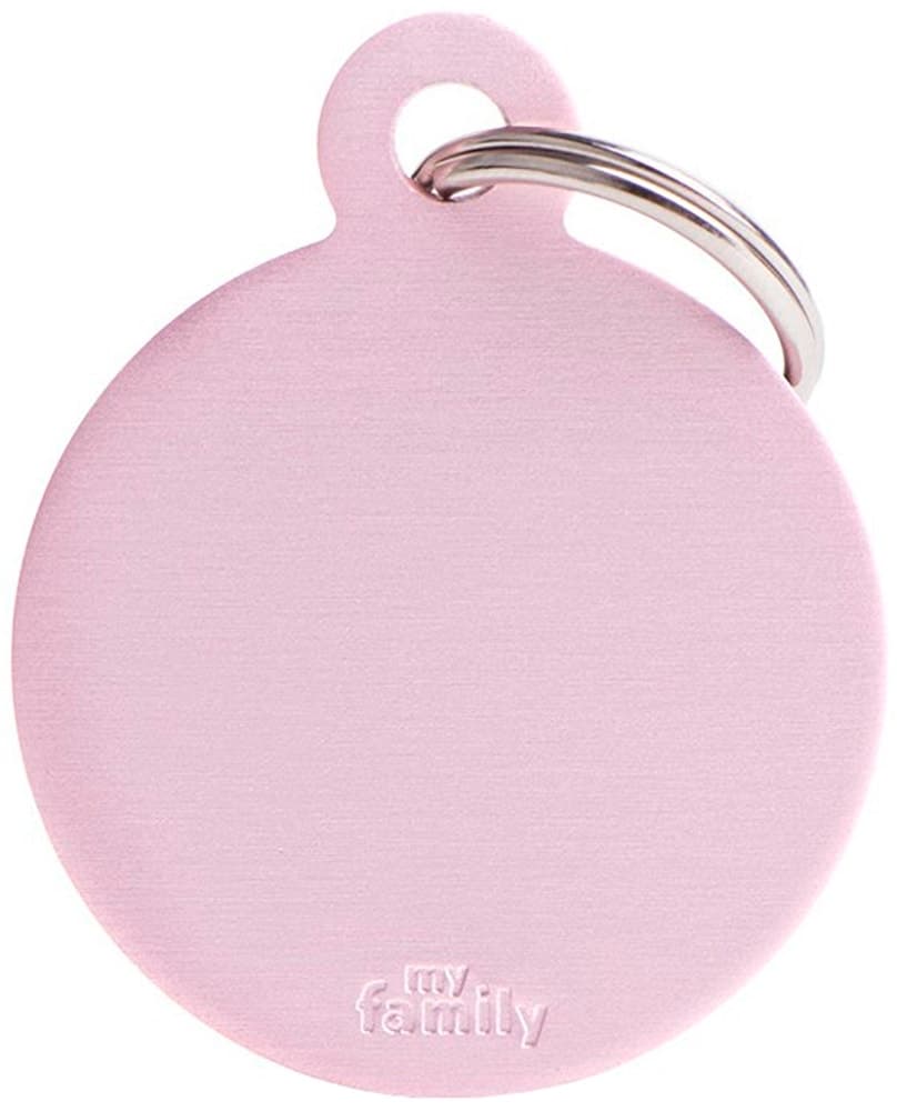 Medalha de Identificação MyFamily Círculo Grande Mfb19 Rosa