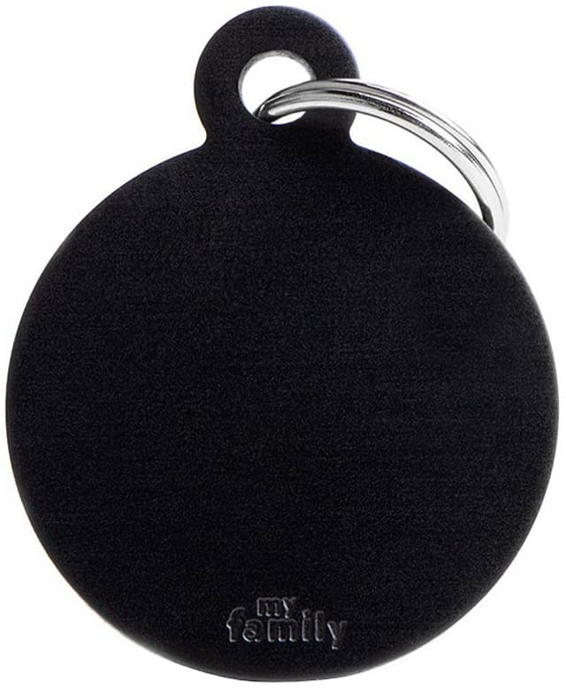 Medalha de Identificação MyFamily Círculo Grande Mfb34 - Preto