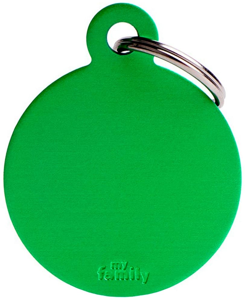 Medalha de Identificação MyFamily Círculo Grande Mfb34 - Verde