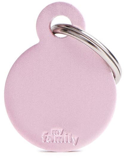 Medalha de Identificação MyFamily Círculo Pequeno Mfb14 Rosa