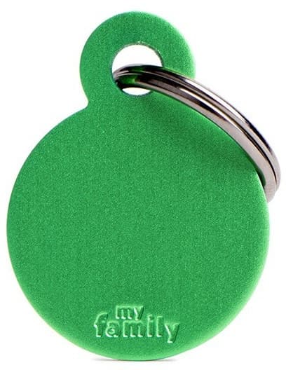 Medalha de Identificação MyFamily Círculo Pequeno Mfb39 Verde