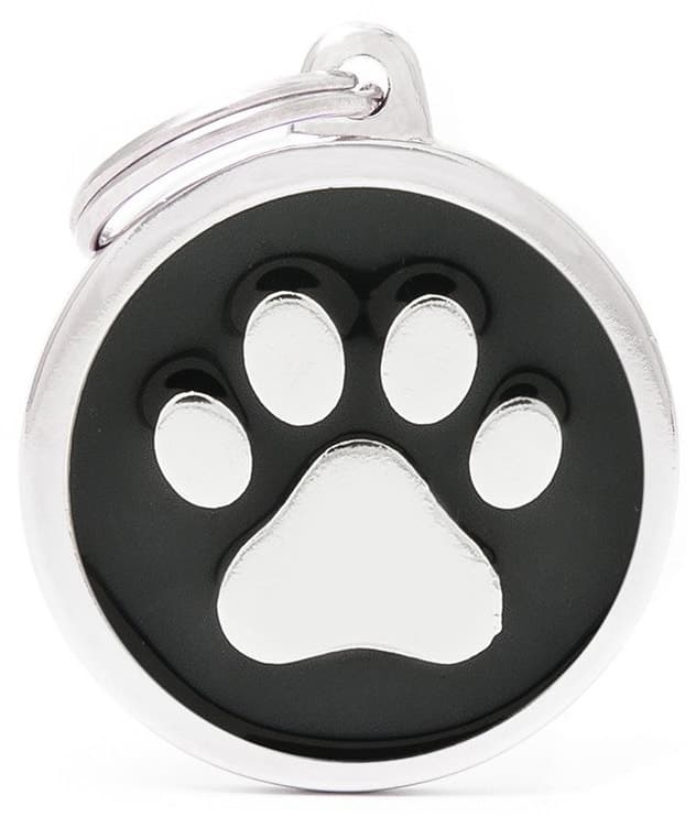 Medalha de Identificação MyFamily Classic Círculo Grande CH17BLACKPAW