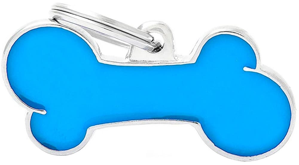 Medalha de Identificação MyFamily Classic Osso Grande MF42BIG - Azul Céu