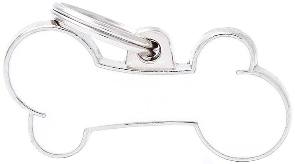 Medalha de Identificação MyFamily Classic Osso Grande MF42BIG Branco
