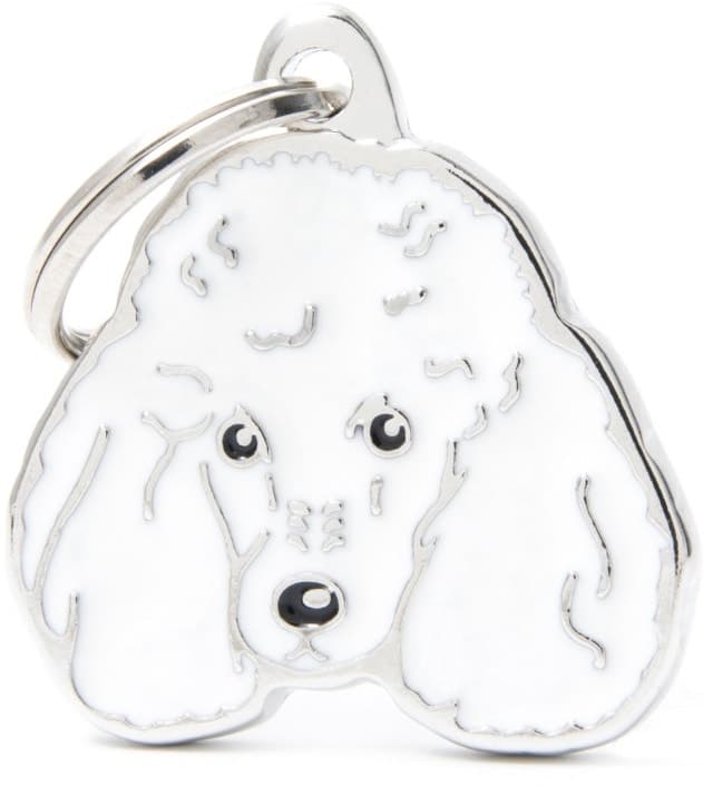 Medalha de Identificação MyFamily Friends Cão Poodle Branco MF20NWHITE