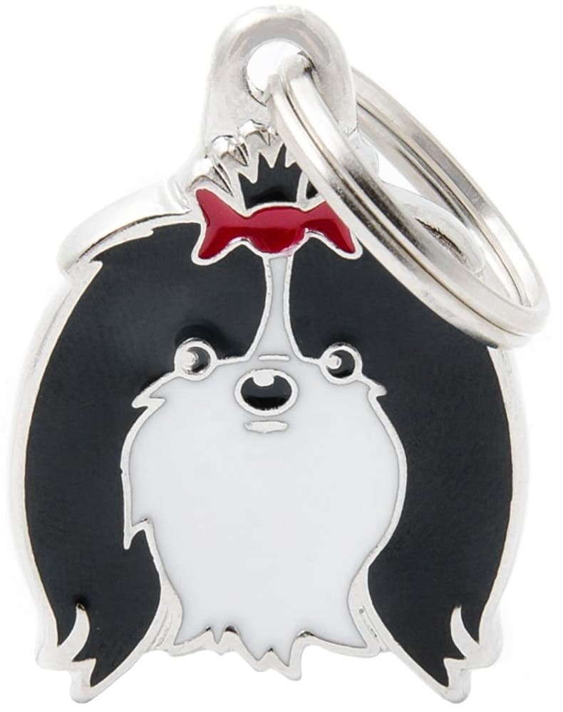 Medalha de Identificação MyFamily Friends Cão Shih Tzu Mf16 - Preto/Branco