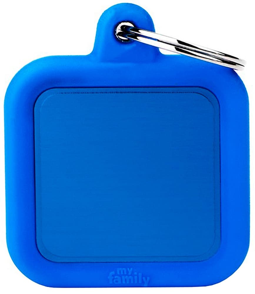 Medalha de Identificação MyFamily Hushtag Quadrado HTA03BLUE - Azul