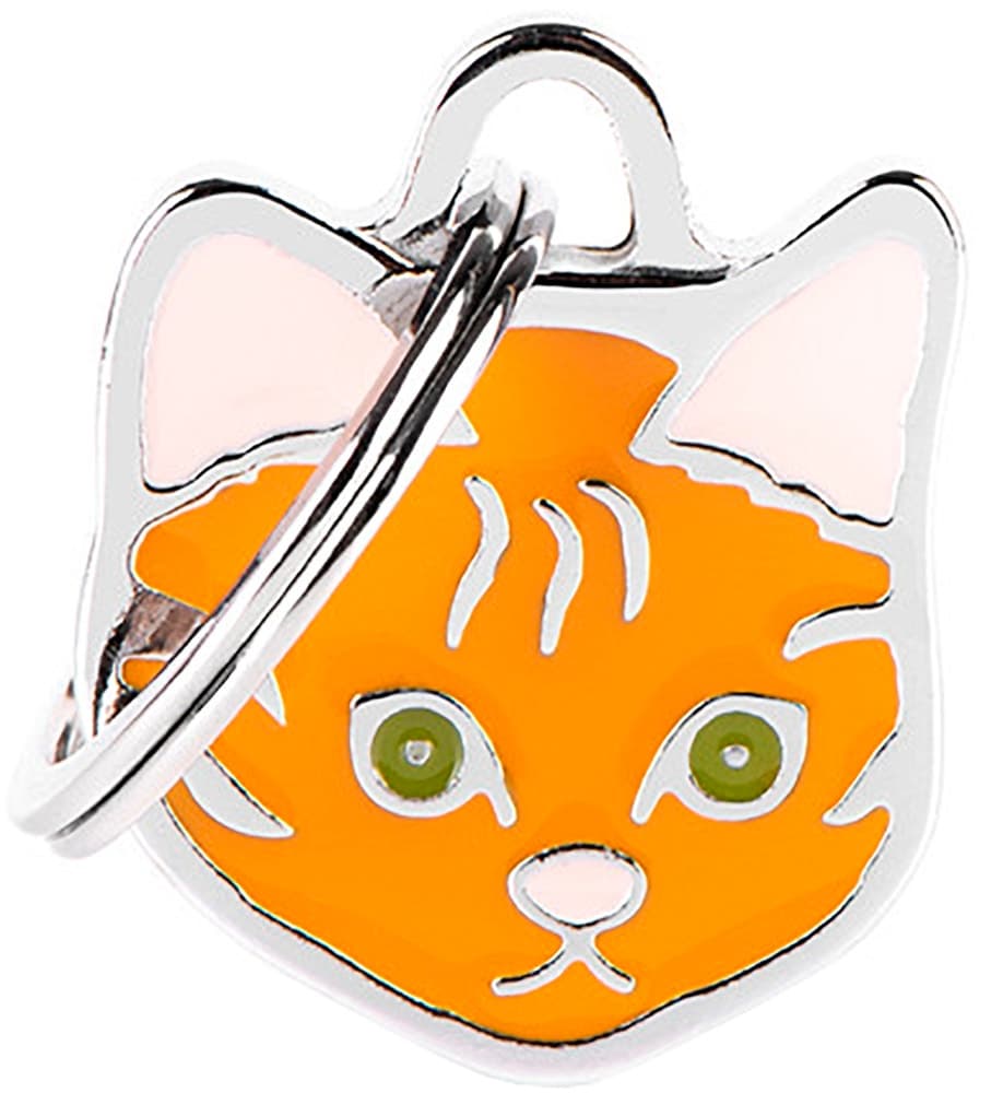 Medalha de Identificação MyFamily Red European Shorthair MF37N Laranja