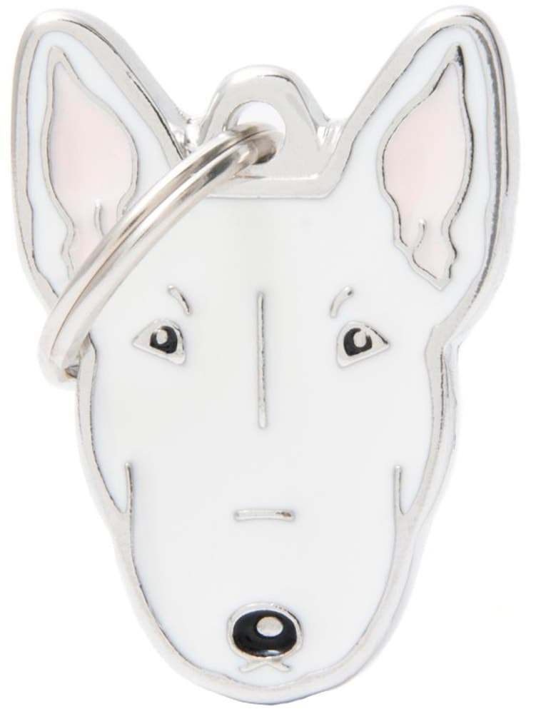 Medalha de Identificação MyFamily White Bull Terrier MF21N - Preta