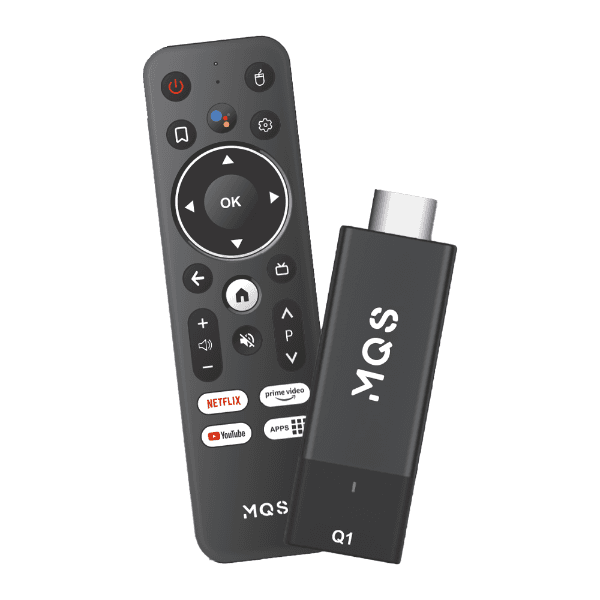 Media Player Mini TV Stick Mqs Q1 HD 4K HDR 8GB 2GB Wi-Fi 2.4G - 5.0G Android 10.0 Preto