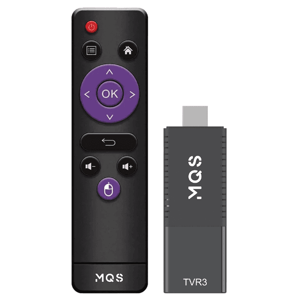 Media Player Mini TV Stick Mqs Tvr3 2GB 16GB Wifi 8K Ultra HD Android 13 Preto