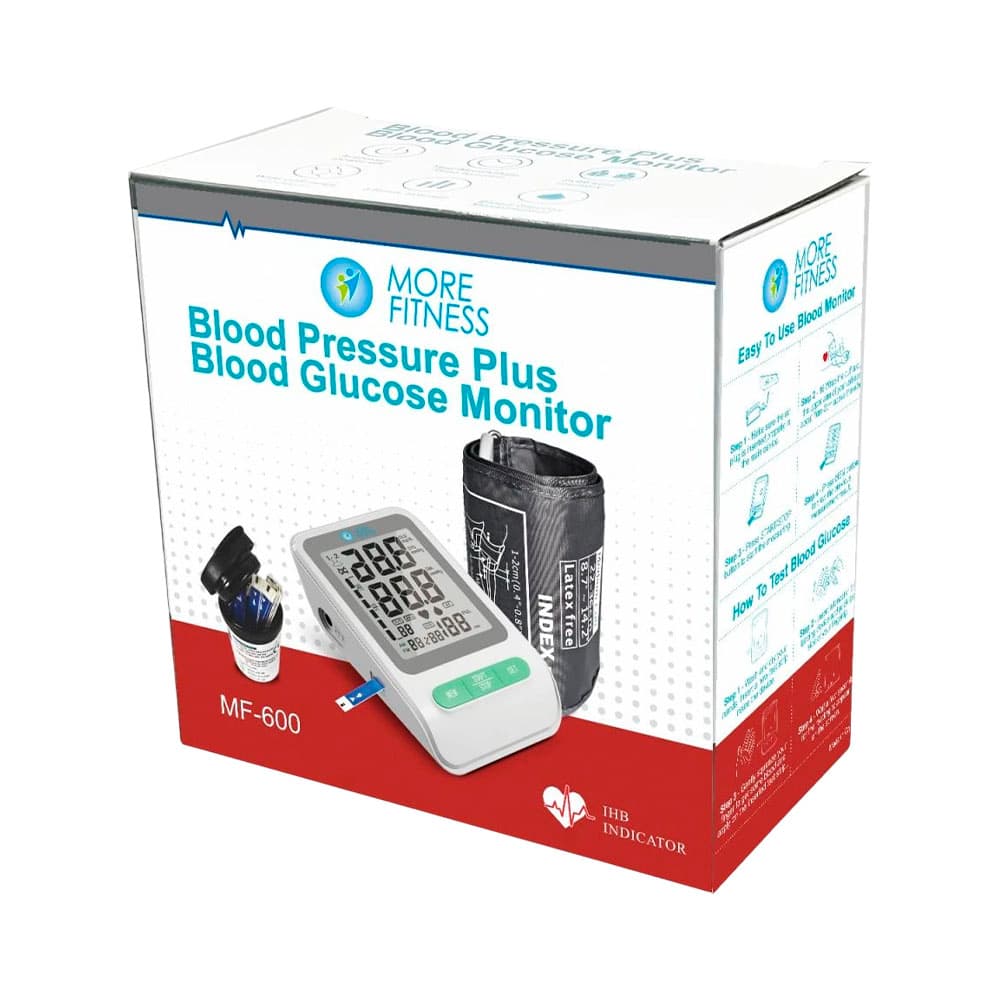 Medidor de Pressão e Glicose More Fitness Mf-600