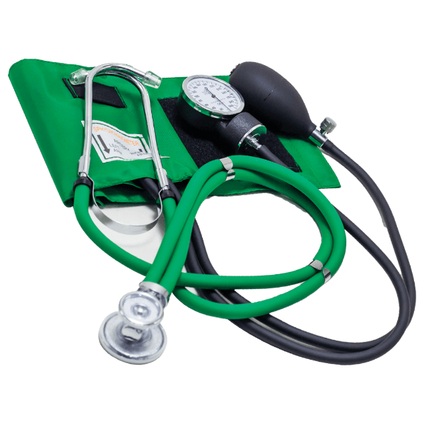 Medidor de Pressão Analógico More Fitness Mf-225 com Estetoscópio - Verde