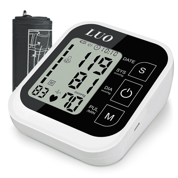 Medidor de Pressão Luo Zk-B877 para Braço Tela LCD Branco