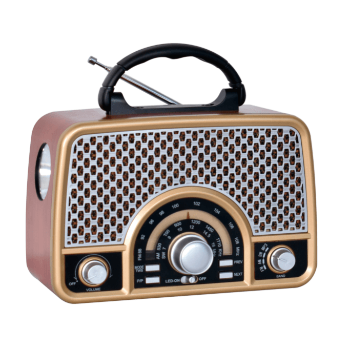 Rádio Portátil Megastar RX2154BTG AM/FM/SW 3 Bandas Bluetooth USB Tf Card Recarregável