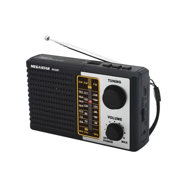 Rádio Portátil Megastar RX28BT AM/FM/USB/TF/BT/3 Bandas